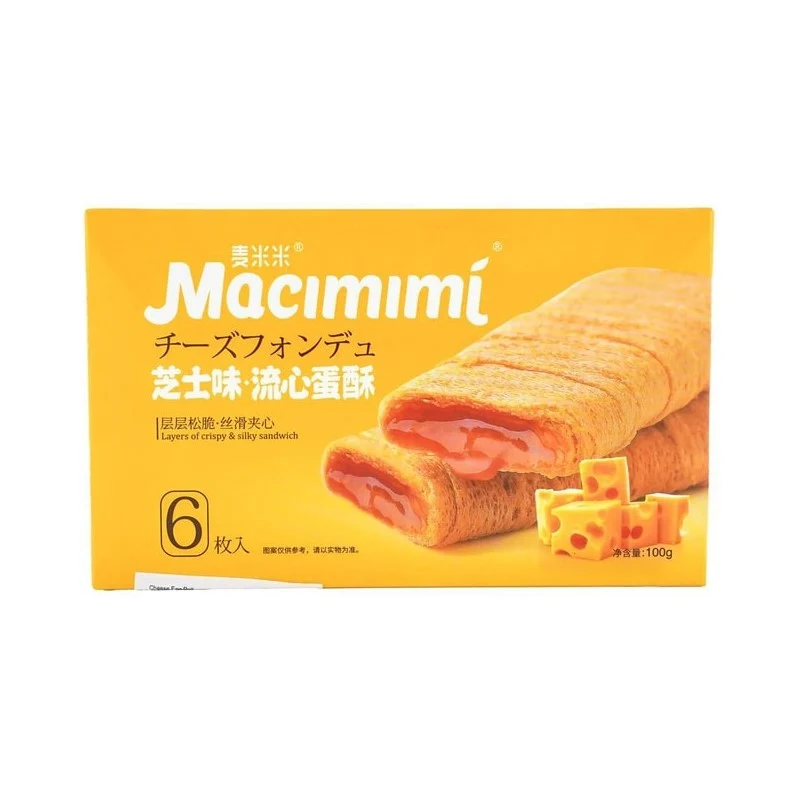 [Self-operated] China Maimi Flowing Egg Crisps Cheese Flavor 100g Internet celebrity office casual snacks sandwich egg rolls pastries dessert