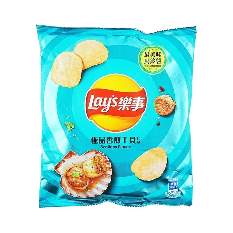 [Self-operated] China Pepsi LAY'S Potato Chips Premium Fried Scallop Potato Chips 34g/bag