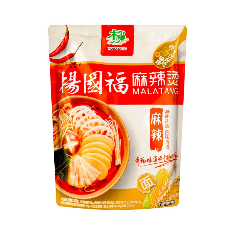 [Self-operated] China Yang Guofu Pure Vegan Spicy Hotpot with Noodles Spicy Soup Base 350g Northeast Internet Celebrity Spicy Hotpot Spicy Soup