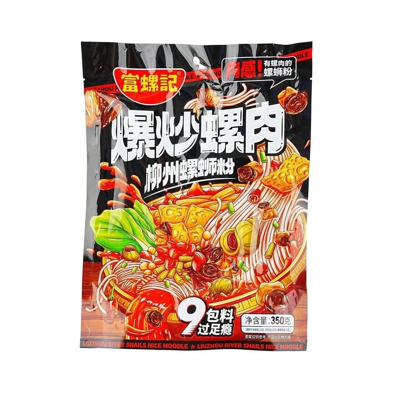 [Self-operated] China Fuluoji Fried Snail Meat Liuzhou Snail Noodles Original Flavor 350g Liuzhou Specialty Rice Noodles to Satisfy Your Cravings Fast Food Snack