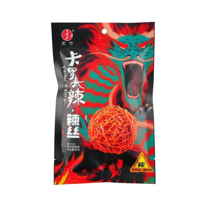 [Self-operated] China Junzai Carolai Spicy Spicy Strips 95g Spicy Sticks Casual Dried Tofu Food Spicy Strips Dried Tofu Snacks