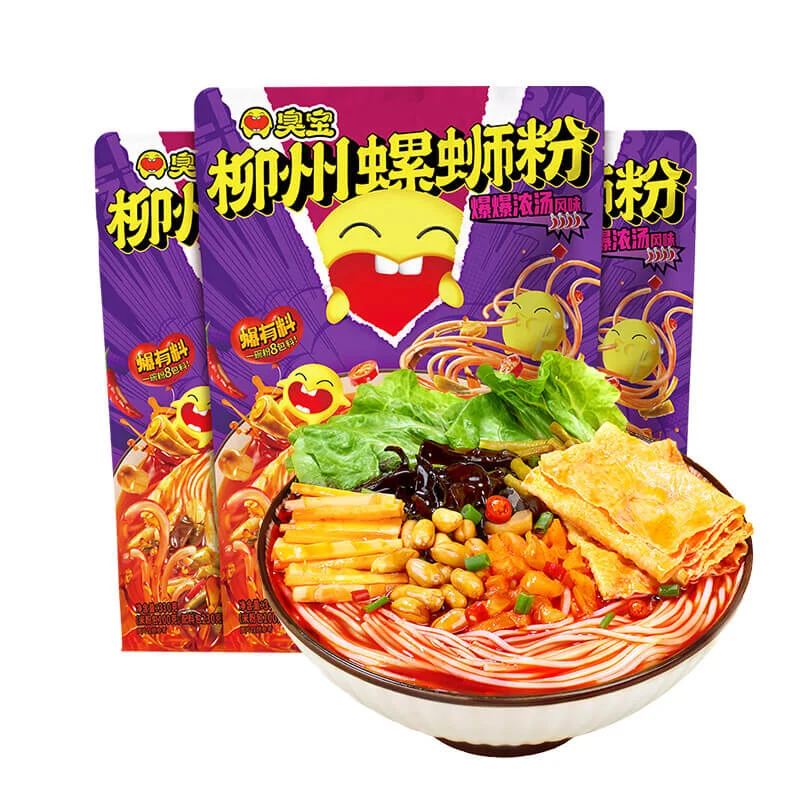 [Self-operated] China Stinky Treasure Explosive Soup Liuzhou Snail Noodles 330g Large piece of bean curd Liuzhou specialty to relieve cravings silk rice noodles instant snack
