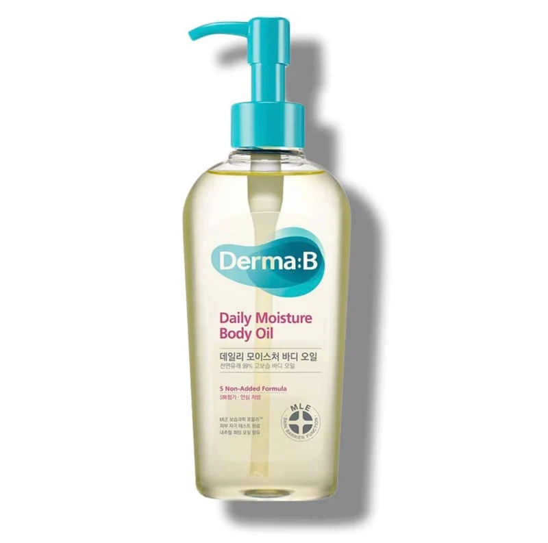 [Self-operated] Korean DERMAB Daily Moisturizing Body Oil Full Body Moisturizing Oil 200ml #Fresh peach natural firming essential oil repairs and soothes children's pregnant mothers with sensitive skin