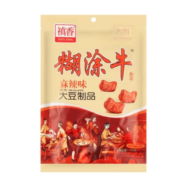 [Self-operated] Chinese Zhenxiang Mu Niu spicy flavor 125g soy meat classic nostalgic snacks childhood snacks casual snacks