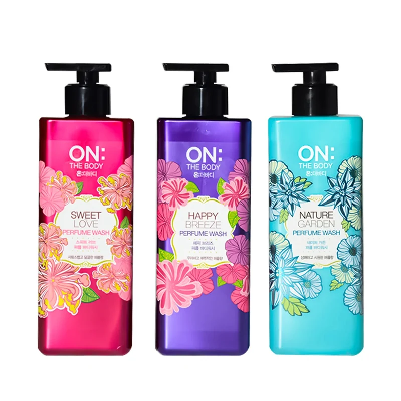 [Self-operated] Korean LG ON Sweet Love Perfume Shower Gel 500g Blue Pastoral Fresh Perfume Clean, Moisturizing and Refreshing