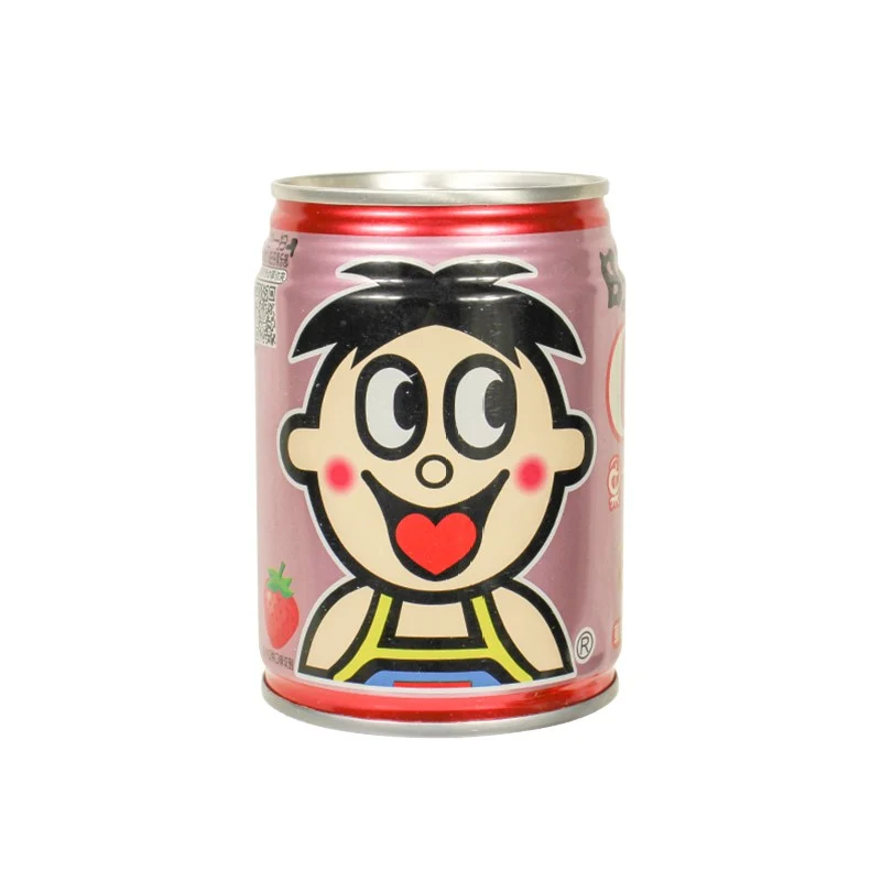 [Self-operated] China Want Want Wang Zai O Fruit Milk Strawberry Flavor 245ml Children's Milk Breakfast Drink Canned Drink