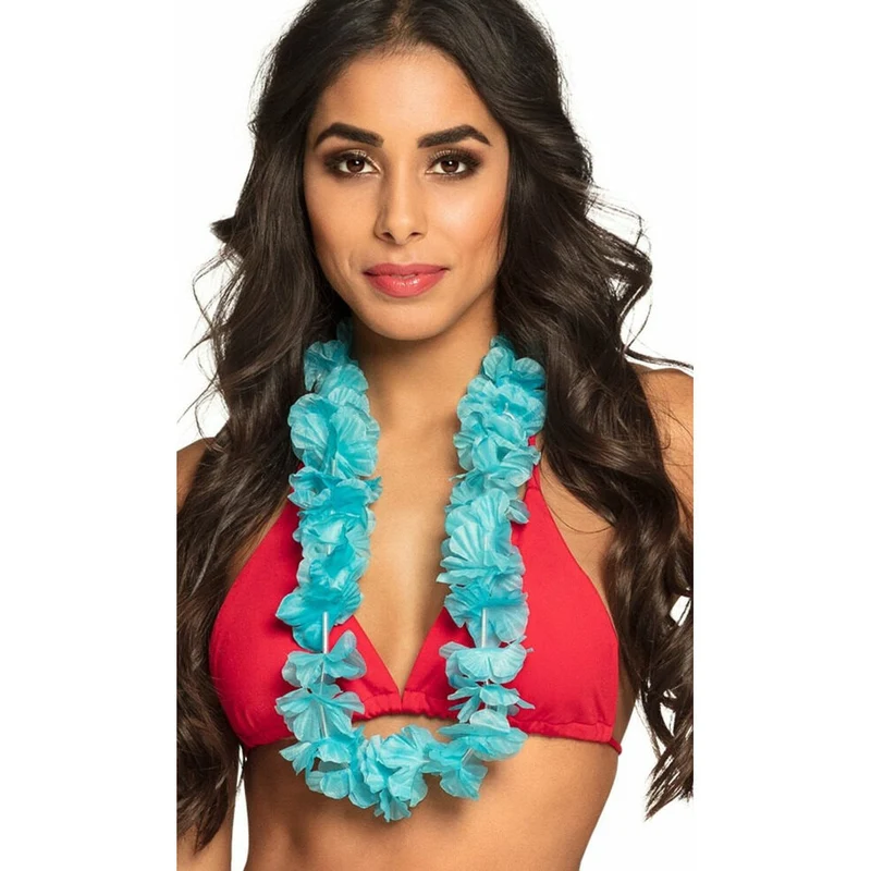 Türkisblaue hawaiianische Halskette