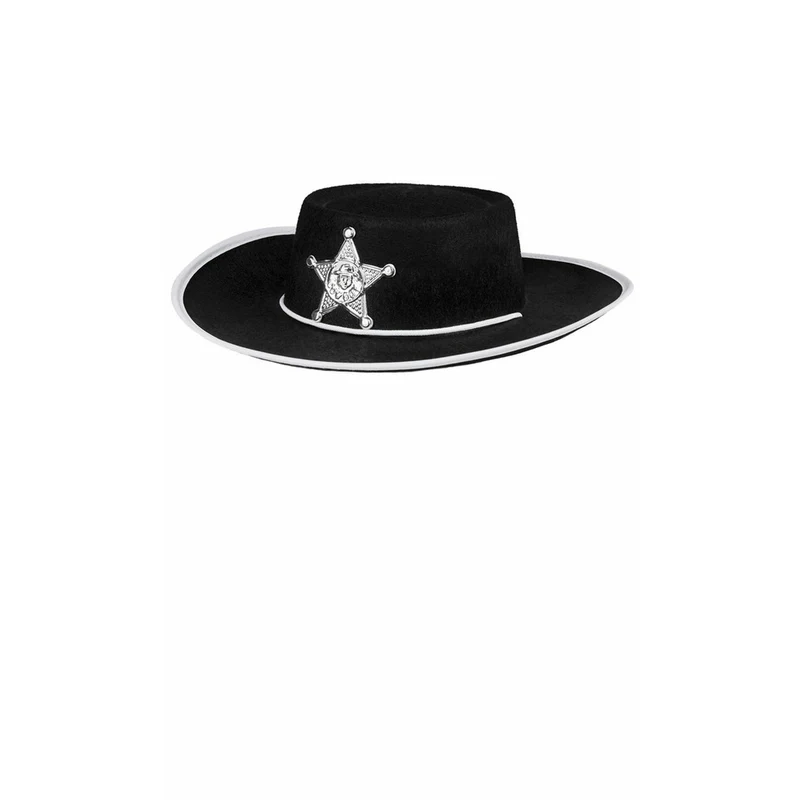 Schwarze Sheriff-Hut für Kinder