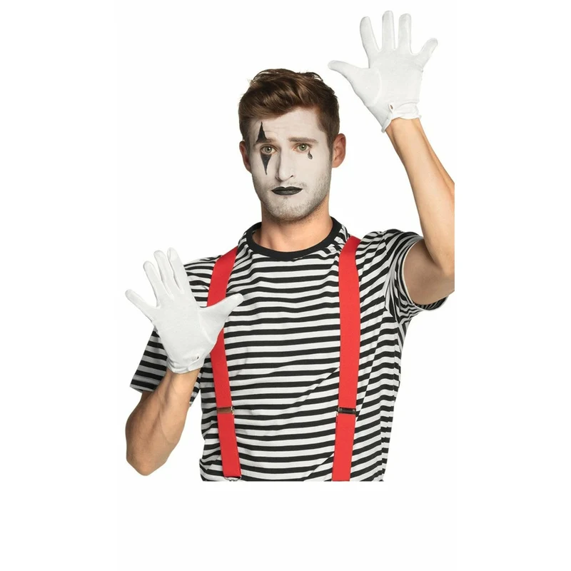 Weiße kurze Handschuhe