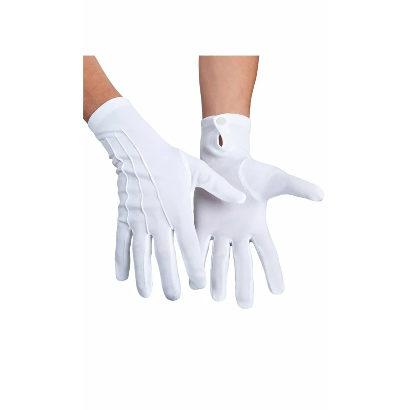 Weiße kurze Handschuhe