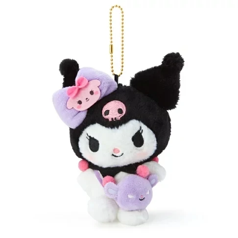 [Self-operated] Japanese Sanrio mascot car bag bag charm keychain Kuromi purple bow style 1 pack