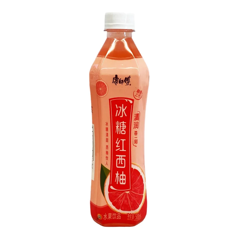 [Self-operated] China MASTER KONG Rock Sugar Red Grapefruit 500ml Rock Sugar Sweet Grapefruit Pleasant Concentrated Juice Drink