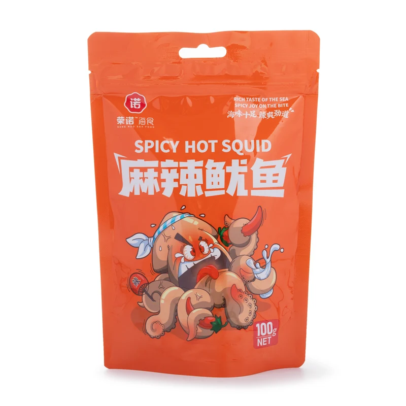 [Self-operated] China Ronnuo Seafood Spicy Squid 100g Snacks Casual Hand-Shredded Dried Spicy Snacks Delicatessen Seafood