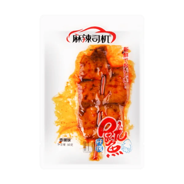 [Self-operated] Chinese Spicy Driver Deep Sea Ready-to-eat Squid Squid Spicy 50g Snacks Casual Hand-Shredded Dried Spicy Snacks Delicatessen Seafood