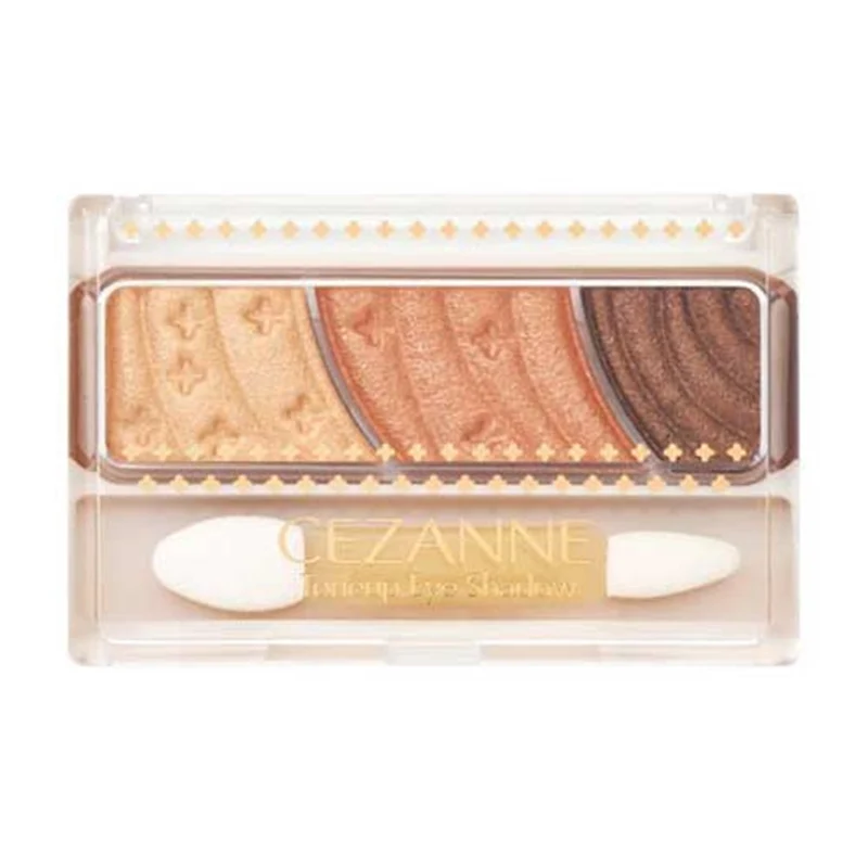 [Self-operated] Japanese CEZANNE three-color silky eyeshadow #08 honey brown, contouring, eye contouring, easy to color, natural three-dimensional brightening of skin tone