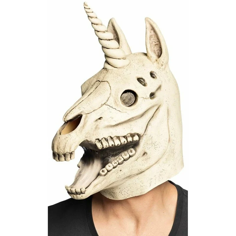 Einhorn Skelett Latexmaske