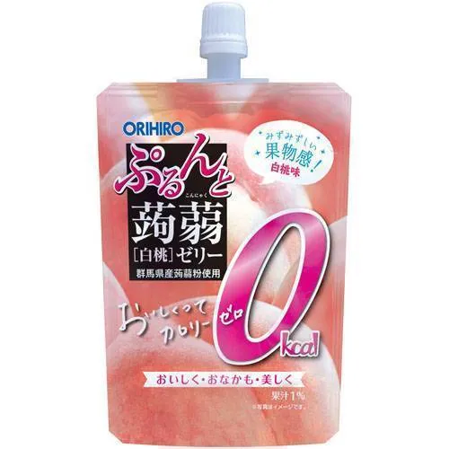 [Self-operated] Japan ORIHIRO 0 Calorie Konjac Jelly 130g White Peach Flavor