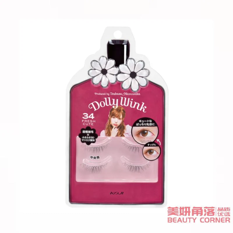 [Self-operated] Japanese KOJI Dolly Wink handmade natural thick and long false eyelashes No.34