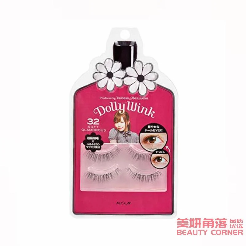 [Self-operated] Japanese KOJI Dolly Wink handmade natural thick and long false eyelashes No.32