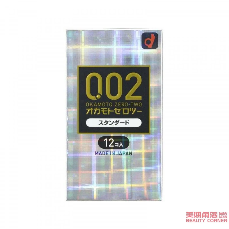 [Self-operated] Japan OKAMOTO Okamoto 002 black gold ultra-thin condom 12 pieces 0.02mm