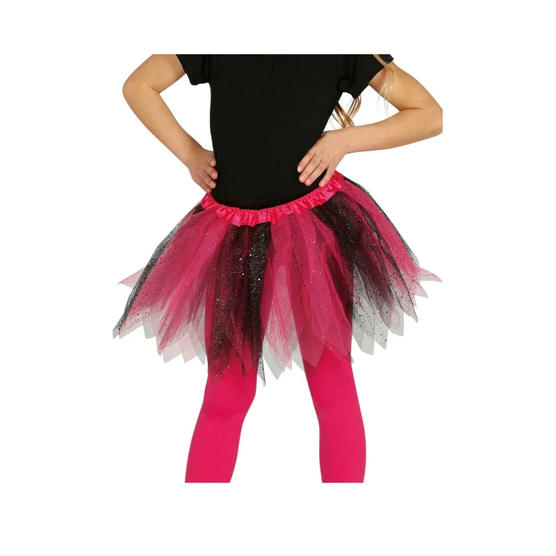 Glitzer Tutu Rosa und Schwarz für Kinder