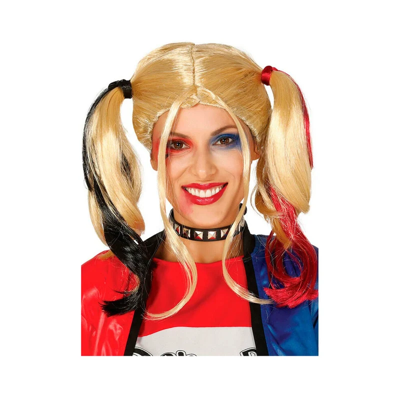 Perücke mit Zöpfen blond