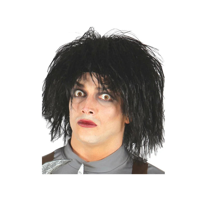 Schwarze Perücke Edward Scherenhände