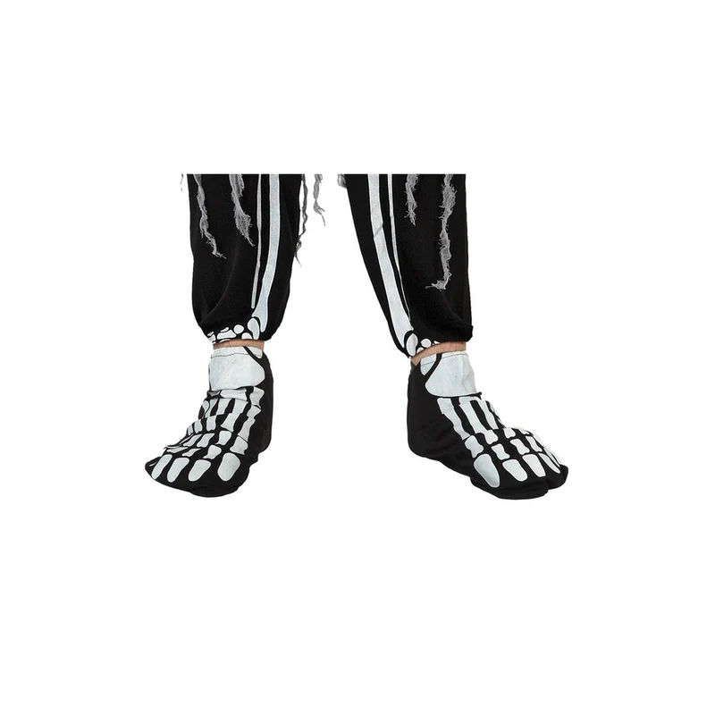 Skelett Füsse Schuh-Stulpen aus Stoff