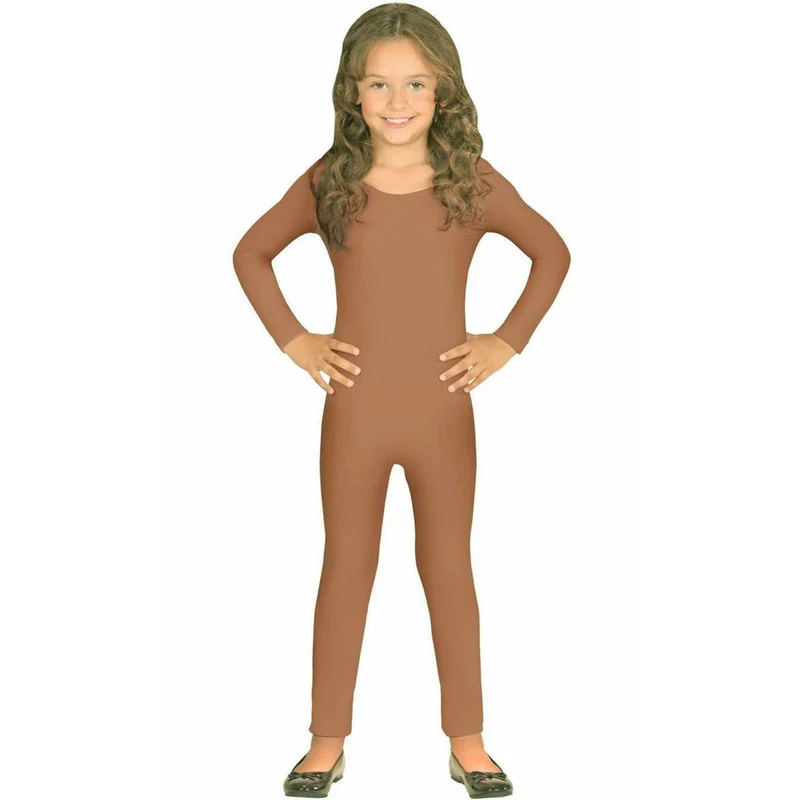 Ganzkörper Strumpfhose braun für Kinder