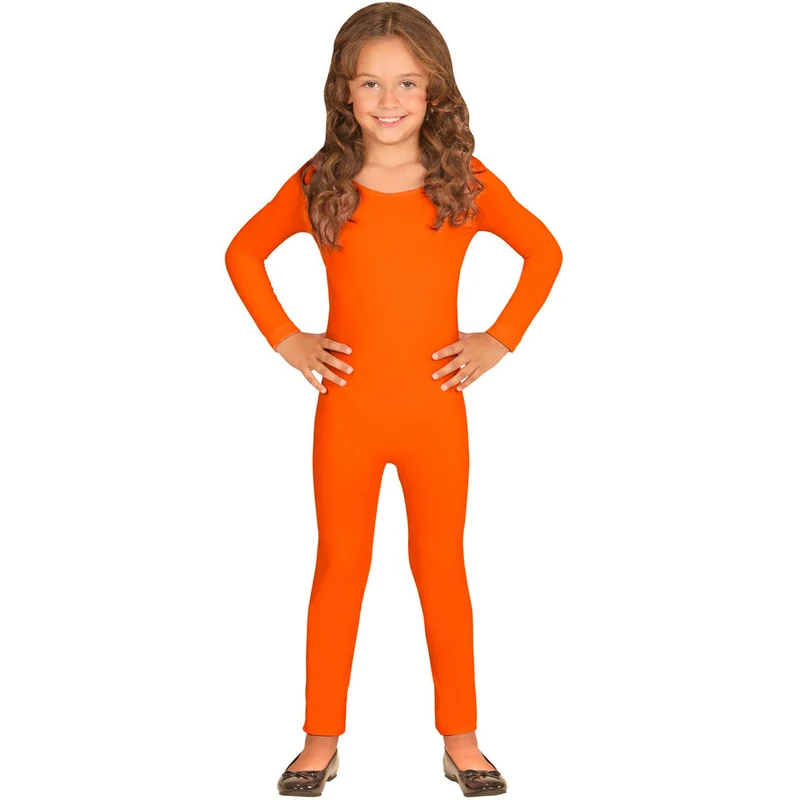 Ganzkörper Strumpfhose orange für Kinder