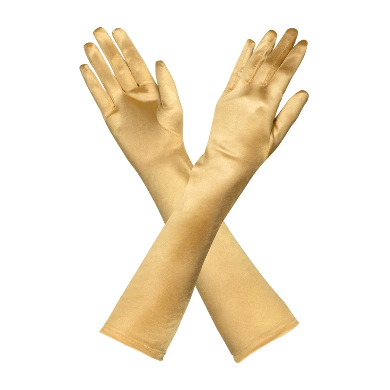 Lange Handschuhe in Gold