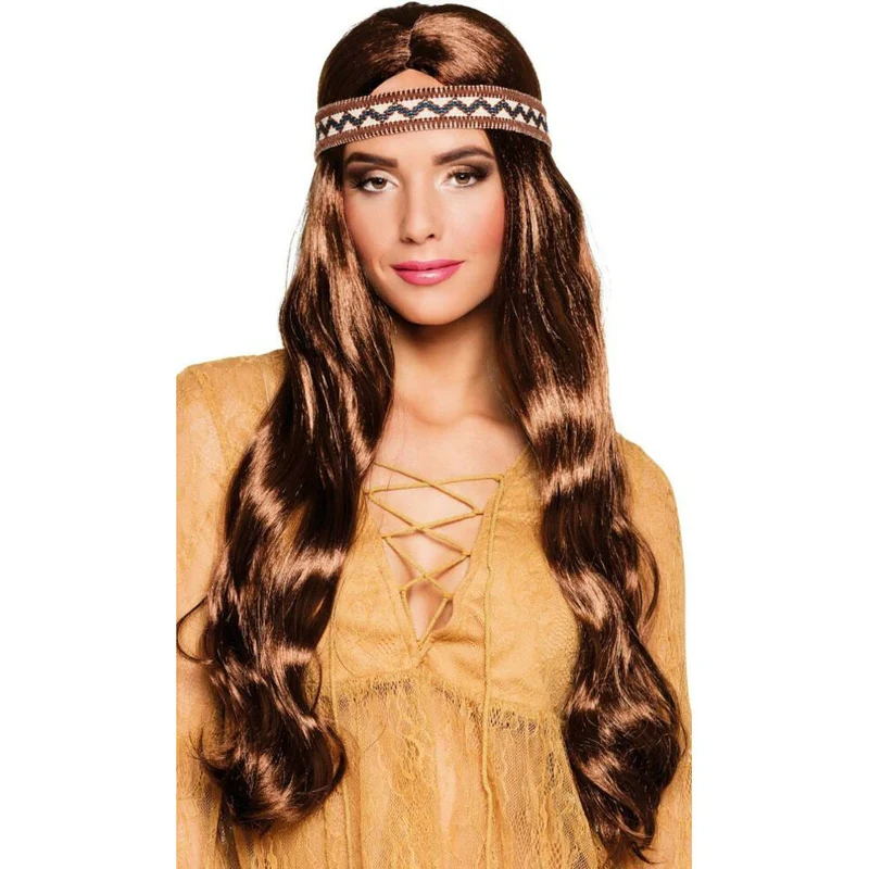 Perücke Hippie mit Haarband