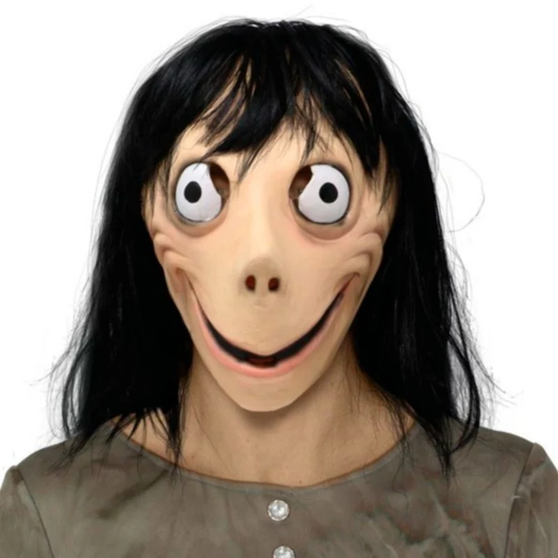Momo Creepypasta Latexmaske für Mädchen