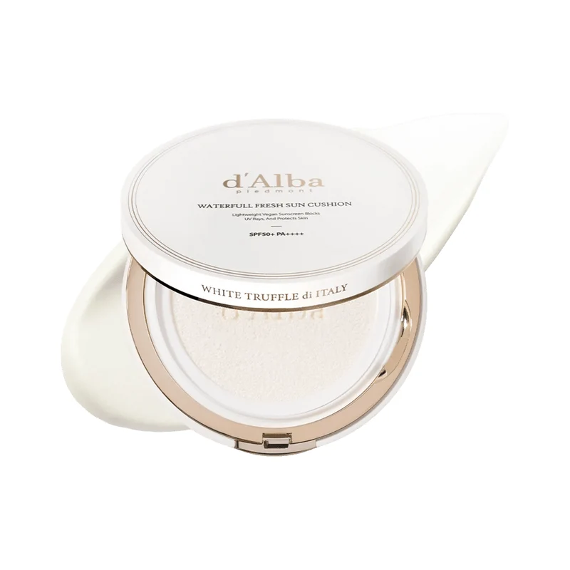 [Self-operated] Korean d'Alba Vegan Fresh Sunscreen Cushion SPF50+ 25g Moisturizing Brightening Sunscreen Cushion