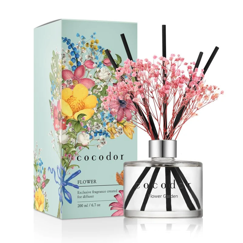 [Self-operated] COCODOR Classic Series Flameless Aromatherapy Diffuser Flower Garden 200ml Air Freshener Balm Essential Oil Fragrance Flameless Aromatherapy Diffuser Air Freshener Fragrance Stick