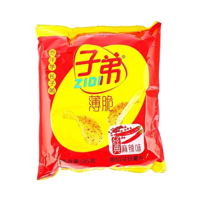 [Self-operated] ZIDI Original Sliced ​​Thin Crispy Potato Chips, Classic Spicy Flavor, 95g, Yunnan Specialty, Yunnan Flavor Puffed Food, Snack