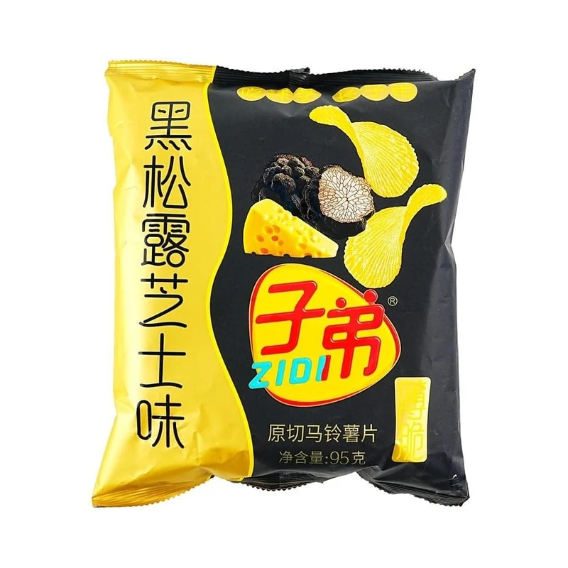 [Self-operated] ZIDI Original Sliced ​​Thin Crispy Potato Chips, Black Truffle Cheese Flavor, 95g, Yunnan Specialty, Yunnan Flavor Puffed Food, Snack