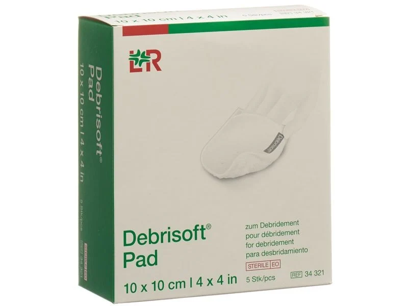 Lohmann Rauscher L&R Debrisoft Pad, Wundreinigungspad, 10 x 10 cm, 5 Stück
