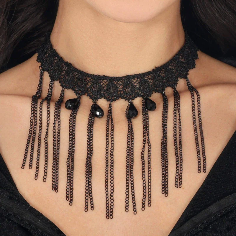 Gothic Halsband mit Ketten