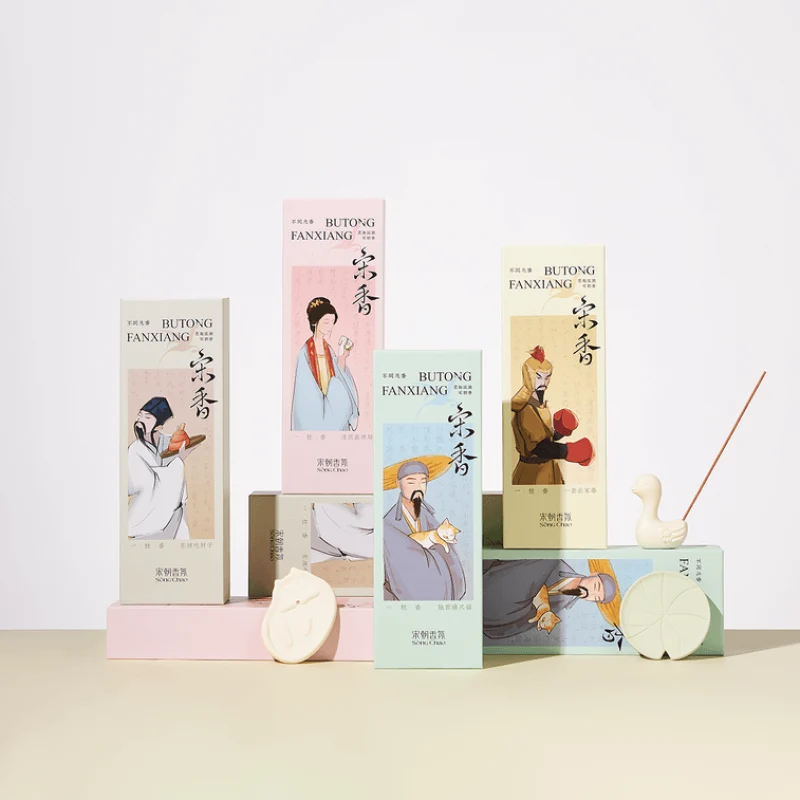 [Self-operated] Song Chao, a unique incense series from China, features fun incense sticks, including a sandalwood incense stick with a small duck design. (The incense is described as "Springtime in the Snow," and is not directly related to the product description.)