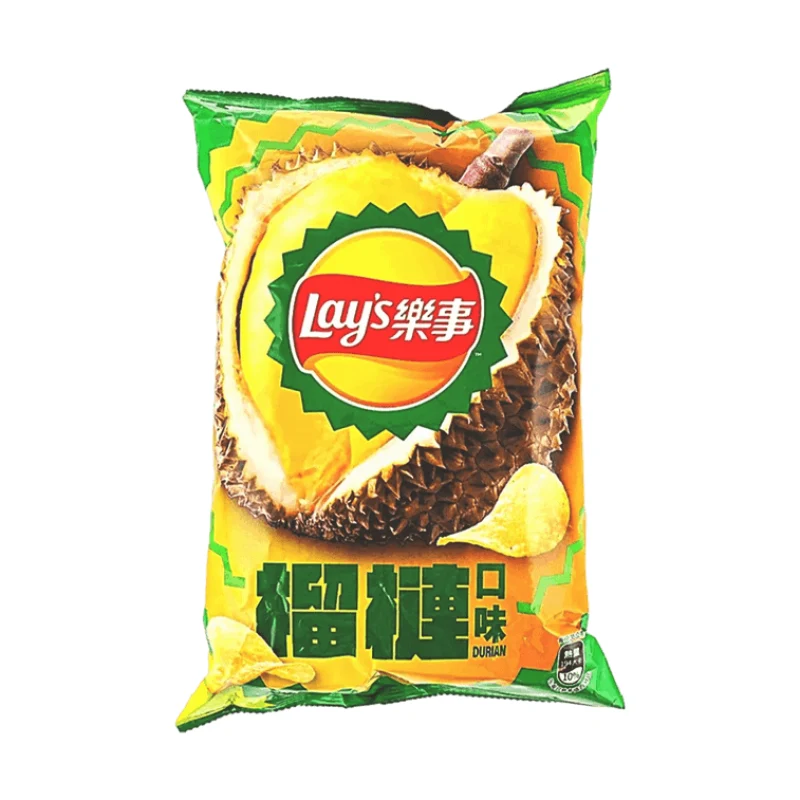 [Self-operated] Pepsi LAY'S Taiwan Version Potato Chips, Durian Flavor, 70g. A novelty snack, perfect for binge-watching!