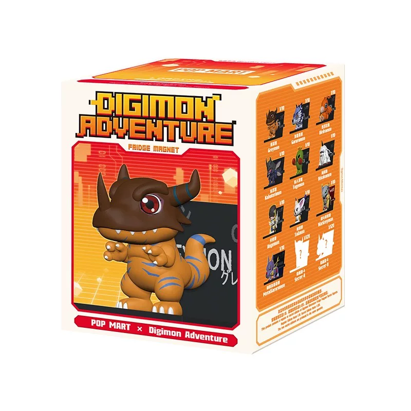 [Self-operated] China POP MART Digimon Fridge Magnet Series Collector's Box (1 box, random shipping) - Collector's Box, Figurine, Birthday Gift