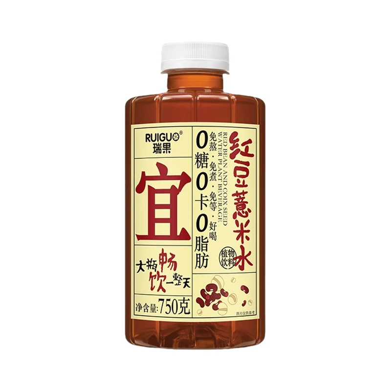 [Self-operated] RUIGUO Red Bean and Barley Herbal Drink 750g (Simple Ingredients, New Chinese Style Health Drink, Low-Fat Breakfast Drink, 0 Additives, Plant Protein Beverage)
