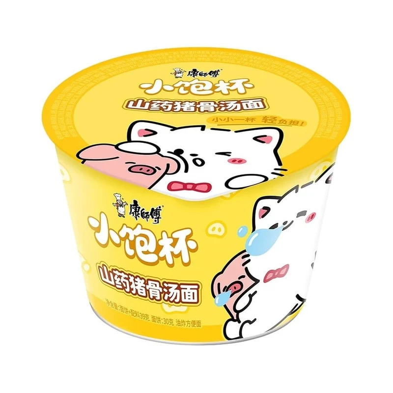 [Self-operated] Master Kong Small Cup Instant Noodles with Yam and Pork Bone Flavor, 39g, Perfect for a Late-Night Snack or Instant Noodle Soup