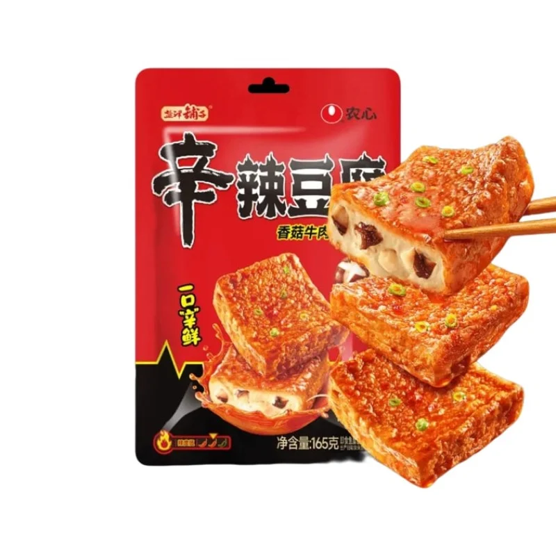 [Self-operated] China Yanjin Shop Nongshim Co-branded Spicy Tofu with Mushroom and Beef Flavor 165g Fish Tofu Snack Casual Food