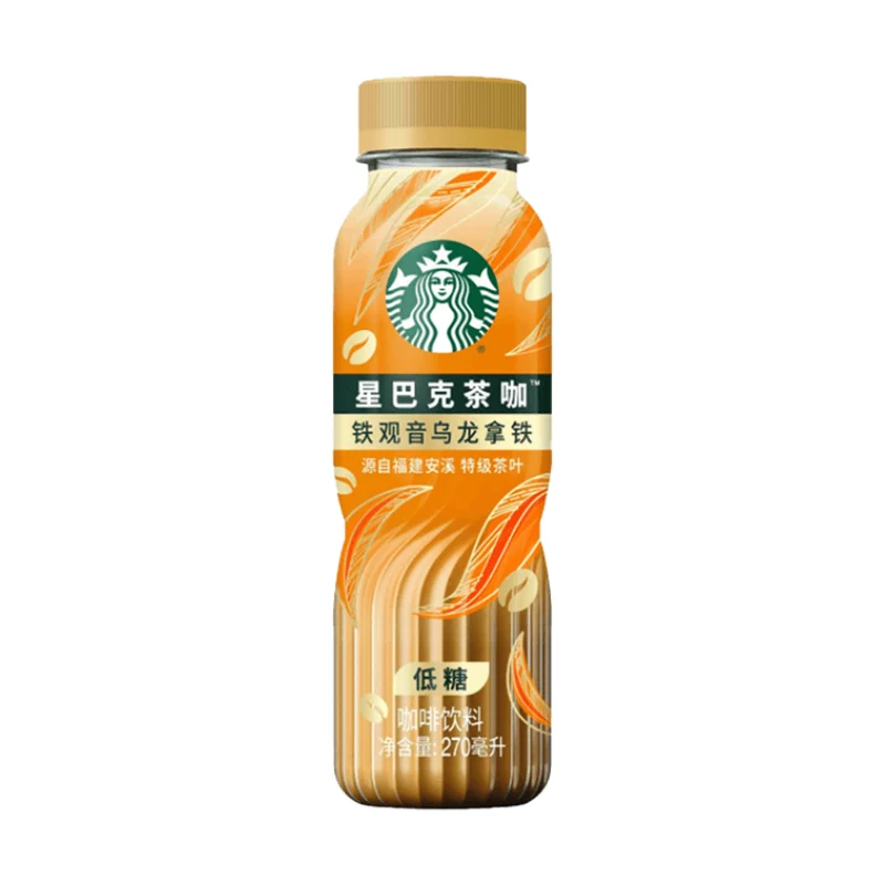 [Self-operated] Starbucks Japan Tea Coffee Tieguanyin Latte Low Sugar Coffee Tea Beverage 270ml Bottled Ready-to-Drink Coffee for Office and Study, Refreshing and Energizing