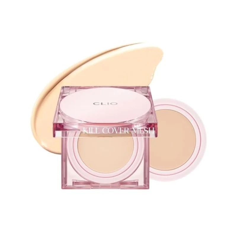 [Self-operated] Korean CLUB CLIO Moisturizing Radiant Flawless Cushion Foundation #21 Linen Ivory White with refill 15g*2, long-lasting, non-slip, natural and adherent.