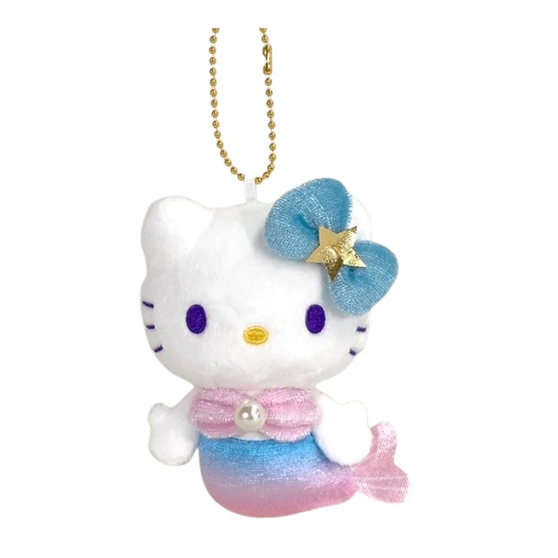 [Self-operated] Sanrio 50th Anniversary Series Hello Kitty Blue-Pink Gradient Mermaid Doll Keychain (1 piece) Car Hanger, Bag Ornament, Keychain