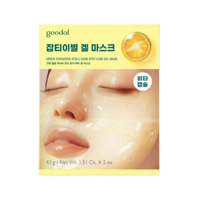 [Self-operated] GOODAL Korean Green Tangerine Vitamin C Acne-Clearing Gel Mask (1 sheet) - Daily Moisturizing, Seasonal Hydration, After-Sun Repair, Daily Commuting, Nighttime Use, Pre-Makeup Moisturizing, Daily Care
