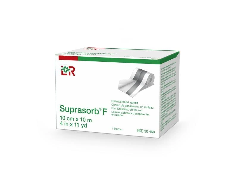 Lohmann Rauscher L&R Suprasorb F, Folienverband, gerollt, 10 cm x 10 m, 1 Stück
